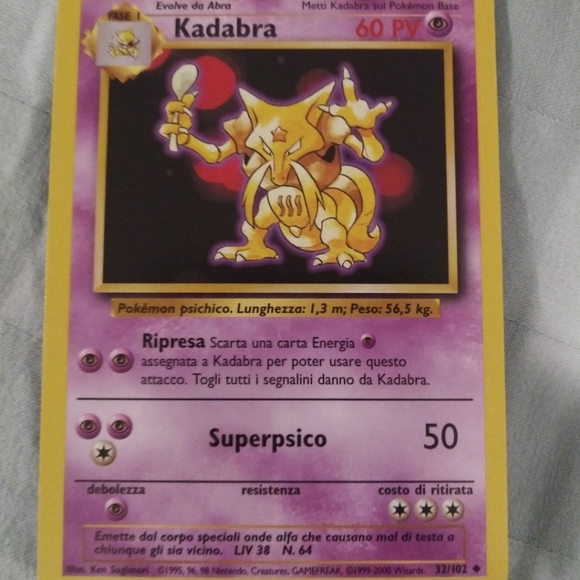 Pokemon Cards Abra, Abra, Sabrina's Abra, Dark Alakazam & Kadabra - Picture 5 of 8